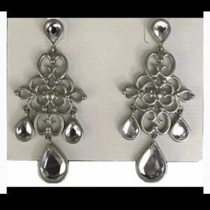 Lia‎ Sophia Silver Ethereal Crystal Chandelier Earrings